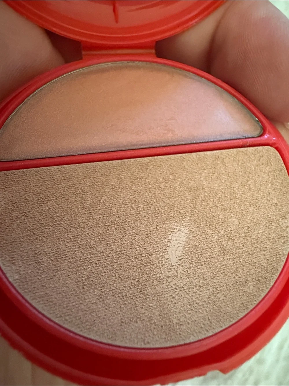 Fara Homidi Dual Powder Bronzer & Contour Compact - Red Case, Warm Brown Shades